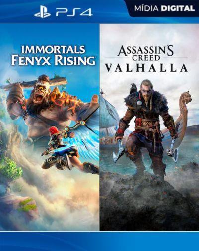 Pacote Assassin’s Creed® Valhalla + Immortals Fenyx Rising™ PS4 Mídia Digital