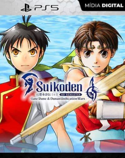 Suikoden I&II HD Remaster Gate Rune and Dunan Unification Wars PS5 Mídia Digital