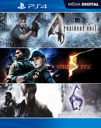 Resident Evil 4, 5 e 6 Pacote Triplo Ps4 Mídia Digital