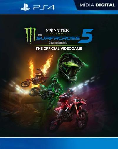 Monster Energy Supercross The Official Videogame 5 PS4 Mídia Digital