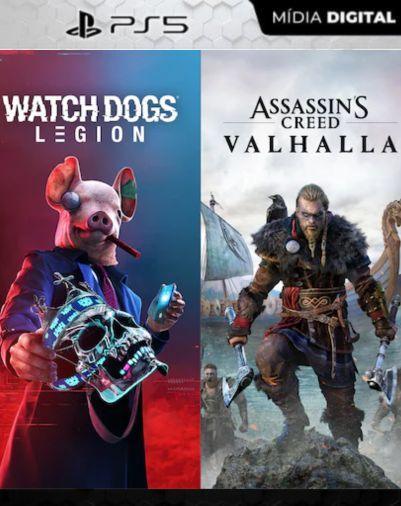Bundle Assassin’s Creed Valhalla + Watch Dogs: Legion PS5 Mídia Digital
