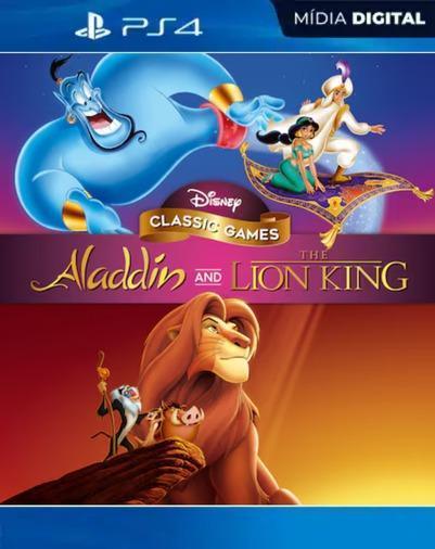 Jogos Clássicos da Disney: Aladin e O Rei Leão PS4 Mídia Digital