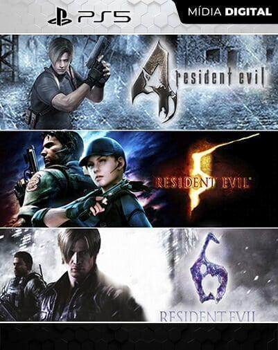 Resident Evil 4, 5 e 6 Pacote Triplo Ps5 Mídia Digital