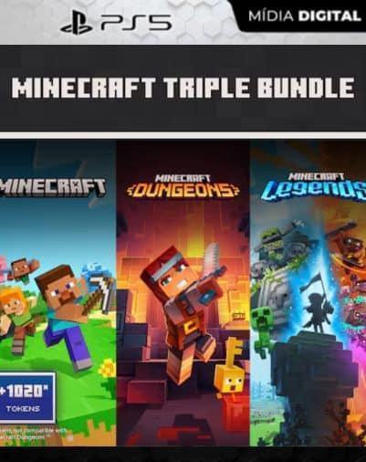 Minecraft Pacote Triplo PS5 Mídia Digital
