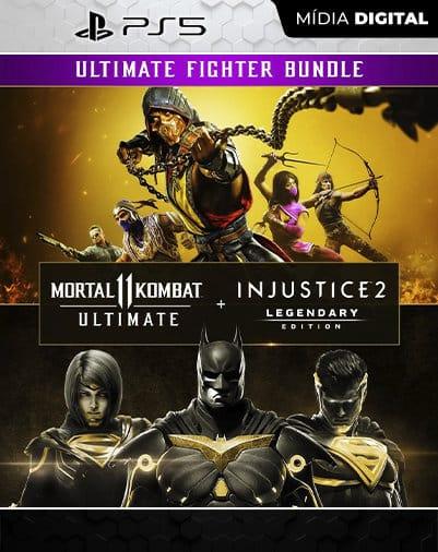 Pacote Mortal Kombat 11 Ultimate + Injustice 2 Ed. Lendária PS5 Mídia Digital