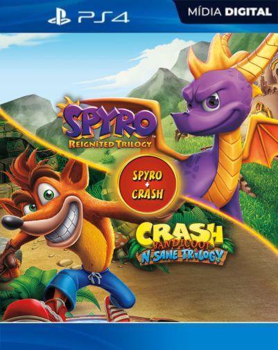 Pacote de jogo Spyro™ + Crash Remastered PS4 Mídia Digital