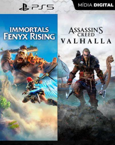 Pacote Assassin’s Creed® Valhalla + Immortals Fenyx Rising™ PS5 Mídia Digital