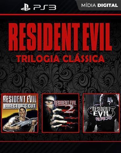 Resident Evil 1, 2 e 3 Trilogia Clássica (PS1 Classic) Playstation 3 Mídia Digital