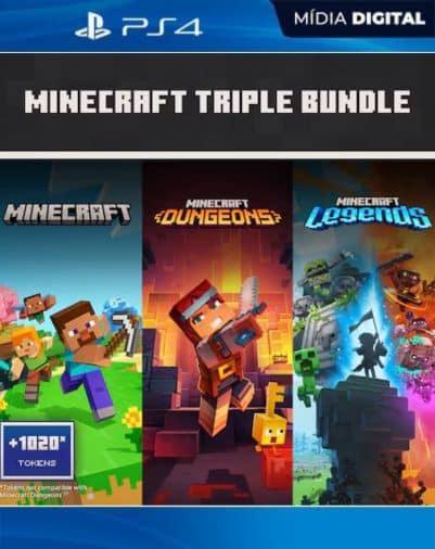 Minecraft Pacote Triplo PS4 Mídia Digital
